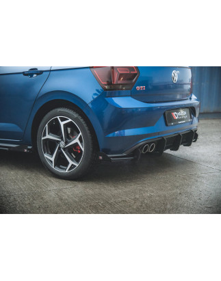 Street Pro Sottoparaurti posteriore + Flaps Volkswagen Polo GTI Mk6 (Cod. M-VWPO6GTICNC-RS3B+RSF1G)