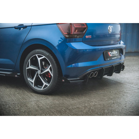 Street Pro Sottoparaurti posteriore + Flaps Volkswagen Polo GTI Mk6 (Cod. M-VWPO6GTICNC-RS3B+RSF1G)