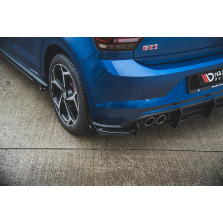 Street Pro Sottoparaurti posteriore + Flaps Volkswagen Polo GTI Mk6 (Cod. M-VWPO6GTICNC-RS3B+RSF1G)