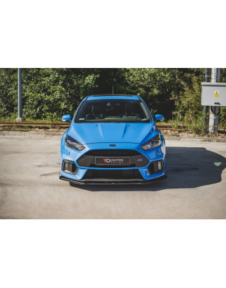 SPLITTER ANTERIORE street pro + Flaps Ford Focus RS Mk3 (Cod. M-FOFO3RSCNC-FD1BRB+FSF1G)