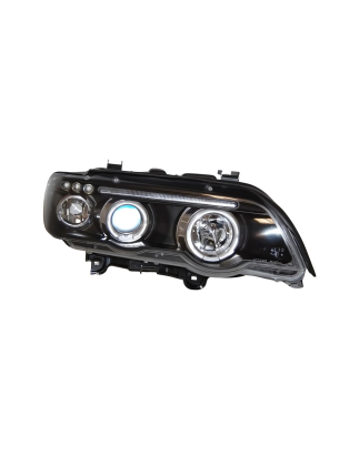 Fari Anteriori Angel Eyes BMW X5 '01 Black Elect. (Cod. E-FAB0037)