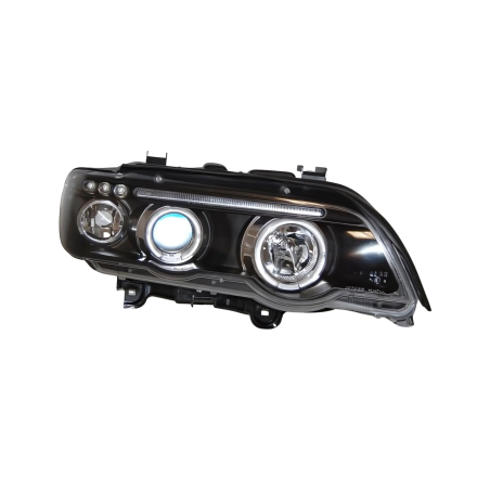 Fari Anteriori Angel Eyes BMW X5 '01 Black Elect. (Cod. E-FAB0037)