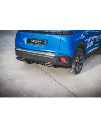 Splitter posteriore (con barre verticali) Peugeot 2008 Mk2 (Cod. M-PE-2008-2-RD1G+RD2G)