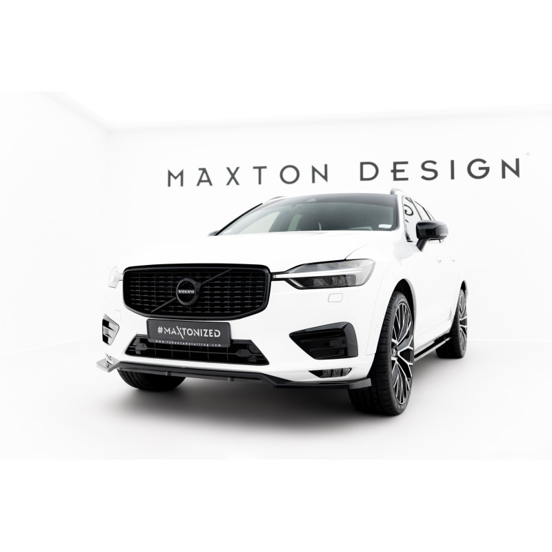 SPLITTER ANTERIORE V.1 Volvo XC60 Mk2 R-Design (Cod. M-VO-XC60-2-RDESIGN-FD1G)