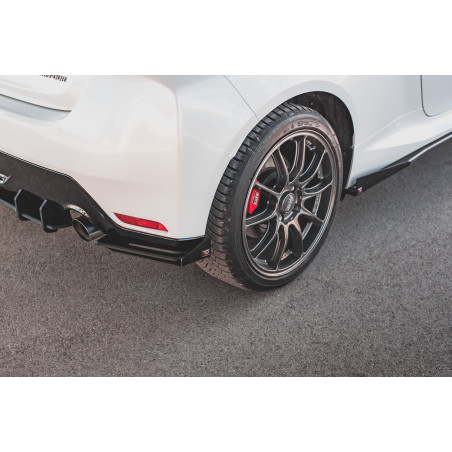 Splitters posteriori laterali Street Pro + Flaps Toyota GR Yaris Mk4 (Cod. M-TOYA4GR4CNC-RSD1B+RSF1G