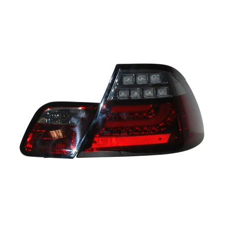 Fari Posteriori BMW E46 2P 2003-2005 Led Red Smoked Led Lampeggiante Cardna (Cod. E-FAB0135)