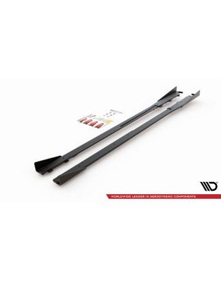 Diffusori minigonne street pro + Flaps Toyota GR Yaris Mk4  (Cod. M-TOYA4GR4CNC-SD1B+SRF1G)