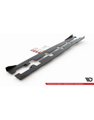 Diffusori minigonne street pro + Flaps Ford Focus RS Mk3 (Cod. M-FOFO3RSCNC-SD1B+SRF1G)