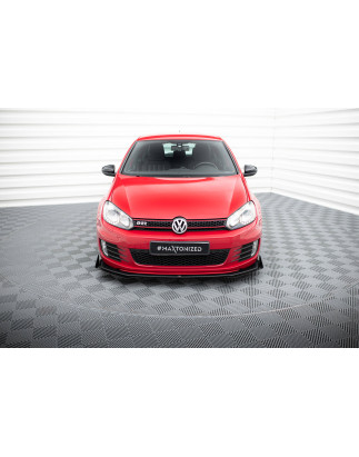 SPLITTER ANTERIORE street pro V.3 + Flaps Volkswagen Golf GTI Mk6 (Cod. M-VWGO6GTICNC-FD3B+FSF1G)