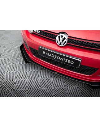 SPLITTER ANTERIORE street pro V.3 + Flaps Volkswagen Golf GTI Mk6 (Cod. M-VWGO6GTICNC-FD3B+FSF1G)