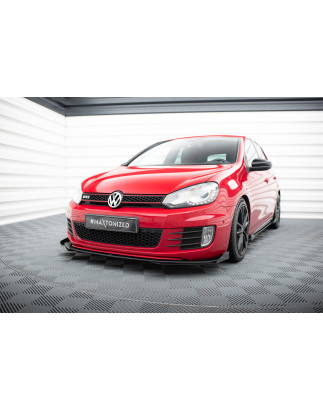 SPLITTER ANTERIORE street pro V.3 + Flaps Volkswagen Golf GTI Mk6 (Cod. M-VWGO6GTICNC-FD3B+FSF1G)