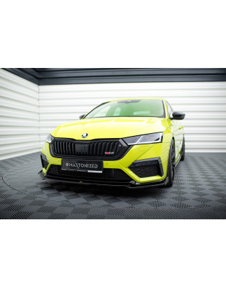 SPLITTER ANTERIORE V.2 + Flaps Skoda Octavia RS Mk4 (Cod. M-SK-OC-4-RS-FD2G+FSF)
