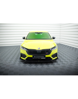 SPLITTER ANTERIORE V.2 + Flaps Skoda Octavia RS Mk4 (Cod. M-SK-OC-4-RS-FD2G+FSF)