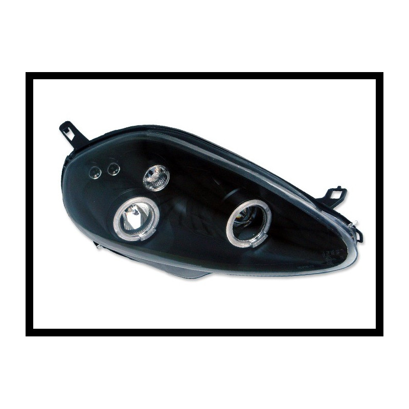Fari Anteriori Angel Eyes Fiat Grande Punto '05-07 Black. (Cod. E-FAFI019)