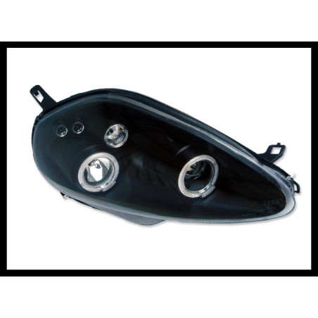 Fari Anteriori Angel Eyes Fiat Grande Punto '05-07 Black. (Cod. E-FAFI019)