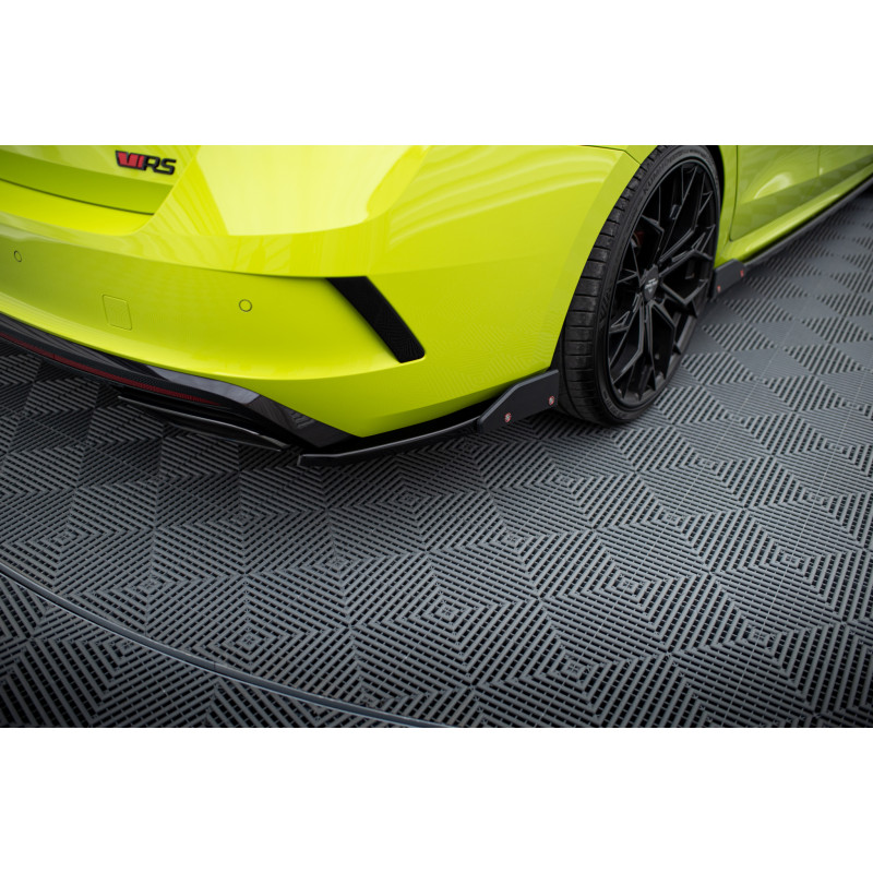 Splitters posteriori laterali V.2 + Flaps Skoda Octavia RS Combi / Liftback Mk4 / Mk4 Facelift (Cod.