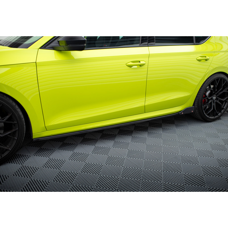 Diffusori minigonne V.2 + Flaps Skoda Octavia RS Liftback / Combi Mk4 (Cod. M-SK-OC-4-RS-SD2G+SF)