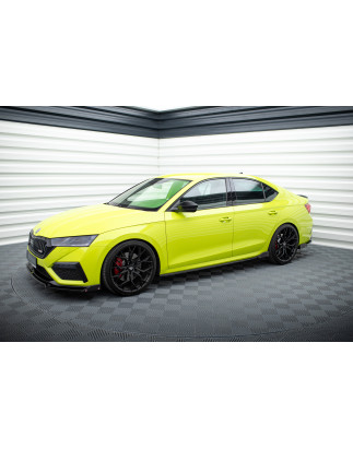 Diffusori minigonne V.2 + Flaps Skoda Octavia RS Liftback / Combi Mk4 (Cod. M-SK-OC-4-RS-SD2G+SF)