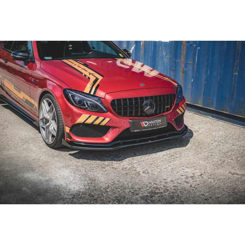 SPLITTER ANTERIORE street pro + Flaps Mercedes-AMG C43 / AMG-Line Coupe C205 (Cod. M-MEC20543AMGCNC-
