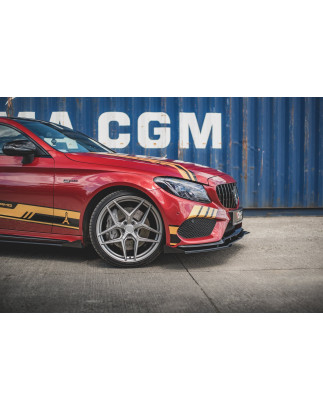 SPLITTER ANTERIORE street pro + Flaps Mercedes-AMG C43 / AMG-Line Coupe C205 (Cod. M-MEC20543AMGCNC-