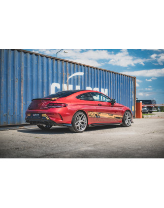 Splitters posteriori laterali Street Pro + Flaps Mercedes-AMG C43 Coupe C205 (Cod. M-MEC20543AMGCNC-