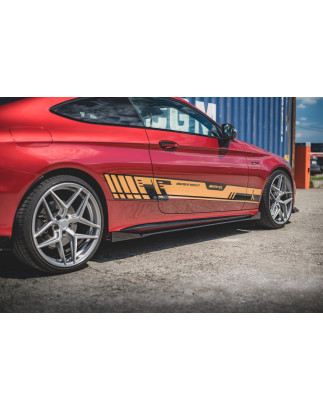 Diffusori minigonne street pro + Flaps Mercedes-AMG C43 / AMG-Line Coupe C205 (Cod. M-MEC20543AMGCNC
