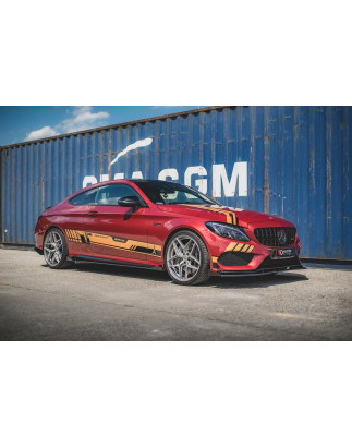 Diffusori minigonne street pro + Flaps Mercedes-AMG C43 / AMG-Line Coupe C205 (Cod. M-MEC20543AMGCNC