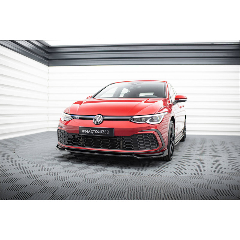SPLITTER ANTERIORE V.2 + Flaps Volkswagen Golf GTI / GTE / GTD / R-Line Mk8 (Cod. M-VW-GO-8-GTI-FD2G