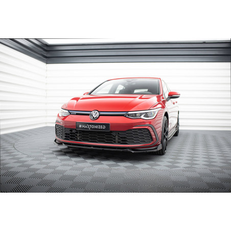 SPLITTER ANTERIORE V.2 + Flaps Volkswagen Golf GTI / GTE / GTD / R-Line Mk8 (Cod. M-VW-GO-8-GTI-FD2G