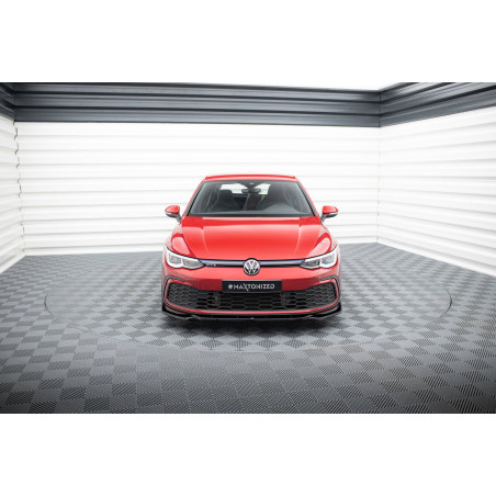 SPLITTER ANTERIORE V.2 + Flaps Volkswagen Golf GTI / GTE / GTD / R-Line Mk8 (Cod. M-VW-GO-8-GTI-FD2G