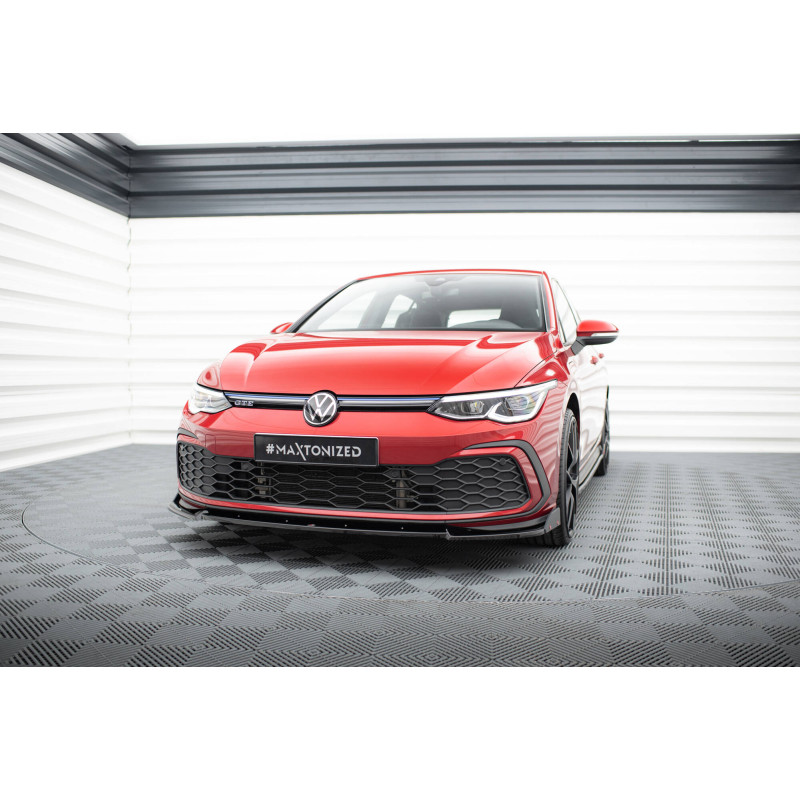 SPLITTER ANTERIORE V.3 + Flaps Volkswagen Golf GTI / GTE / GTD / R-Line Mk8 (Cod. M-VW-GO-8-GTI-FD3G