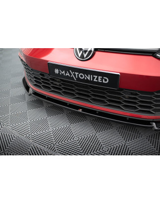 SPLITTER ANTERIORE V.3 + Flaps Volkswagen Golf GTI / GTE / GTD / R-Line Mk8 (Cod. M-VW-GO-8-GTI-FD3G
