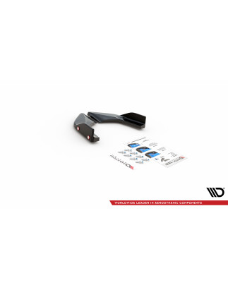 Splitters posteriori laterali V.2 + Flaps Volkswagen Golf GTI / GTE Mk8 (Cod. M-VW-GO-8-GTI-RSD2G+RS