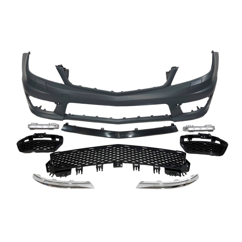 Paraurti Anteriore Mercedes W204 Coupe / 4 Porte 2007-2013 look AMG C63 (Cod. E-TCM0077)