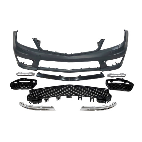 Paraurti Anteriore Mercedes W204 Coupe / 4 Porte 2007-2013 look AMG C63 (Cod. E-TCM0077)
