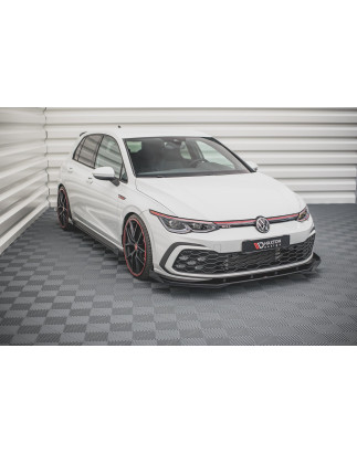SPLITTER ANTERIORE street pro + Flaps Volkswagen Golf GTI / GTE / GTD / R-Line Mk8 (Cod. M-VWGO8GTIC