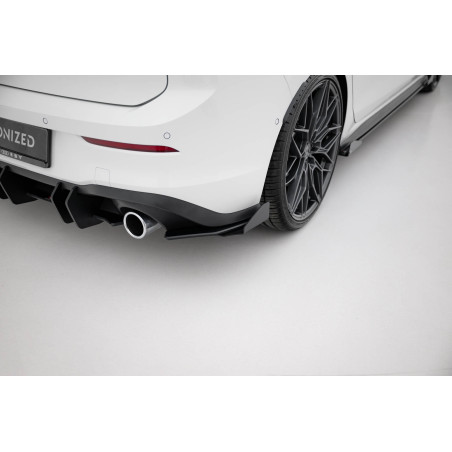 Splitters posteriori laterali Street Pro + Flaps Volkswagen Golf GTI / GTE / R-Line Mk8 (Cod. M-VWGO