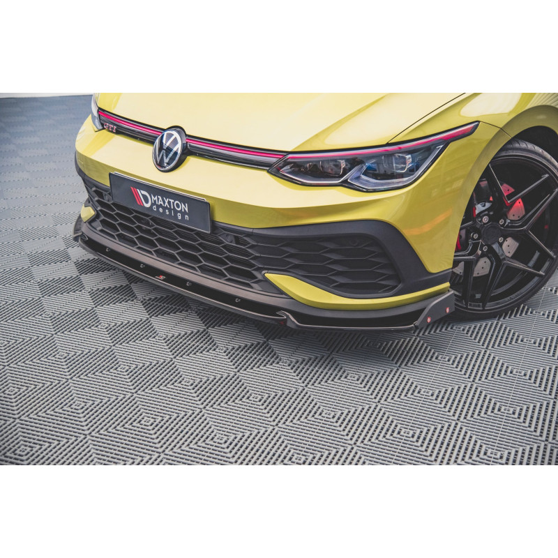 SPLITTER ANTERIORE V.1 + Flaps Volkswagen Golf GTI Clubsport Mk8 (Cod. M-VW-GO-8-GTI-CS-FD1G+FSF)
