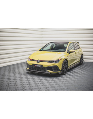 SPLITTER ANTERIORE V.1 + Flaps Volkswagen Golf GTI Clubsport Mk8 (Cod. M-VW-GO-8-GTI-CS-FD1G+FSF)