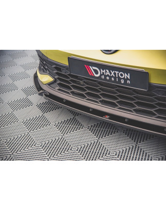 SPLITTER ANTERIORE V.1 + Flaps Volkswagen Golf GTI Clubsport Mk8 (Cod. M-VW-GO-8-GTI-CS-FD1G+FSF)