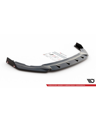 SPLITTER ANTERIORE V.1 + Flaps Volkswagen Golf GTI Clubsport Mk8 (Cod. M-VW-GO-8-GTI-CS-FD1G+FSF)