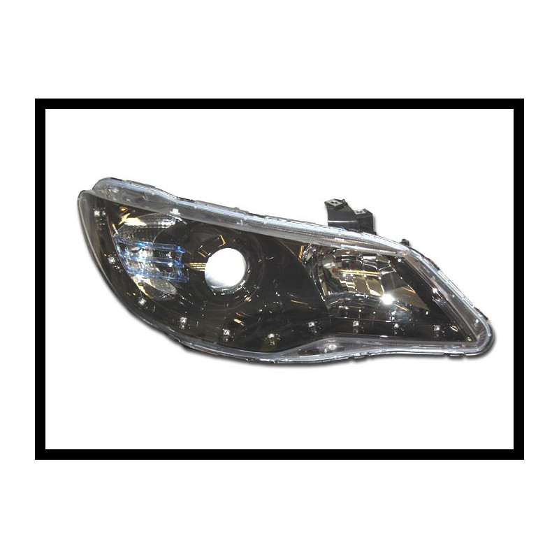 Fari Day Light Honda Civic '05 4P. Black (Cod. E-FAHO072)