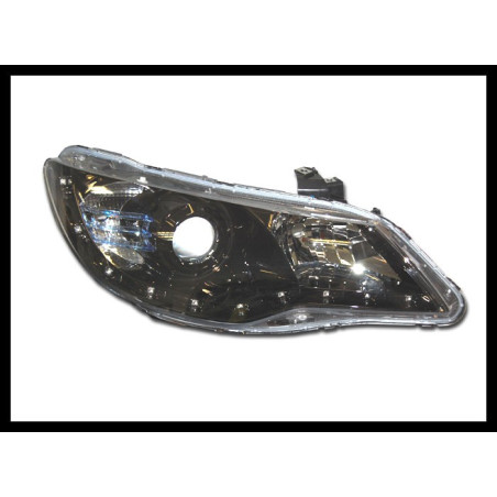 Fari Day Light Honda Civic '05 4P. Black (Cod. E-FAHO072)