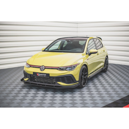 SPLITTER ANTERIORE street pro + Flaps Volkswagen Golf GTI Clubsport Mk8 (Cod. M-VWGO8GTICSCNC-FD1B+F