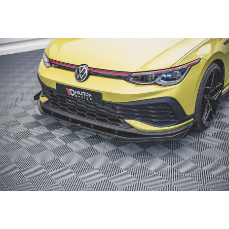 SPLITTER ANTERIORE street pro + Flaps Volkswagen Golf GTI Clubsport Mk8 (Cod. M-VWGO8GTICSCNC-FD1B+F