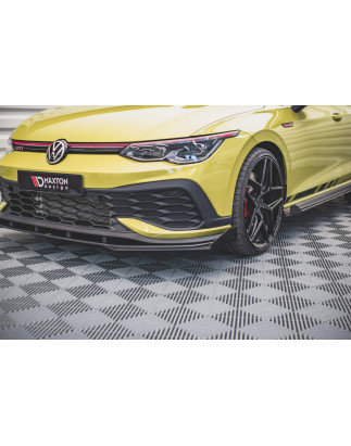SPLITTER ANTERIORE street pro + Flaps Volkswagen Golf GTI Clubsport Mk8 (Cod. M-VWGO8GTICSCNC-FD1B+F