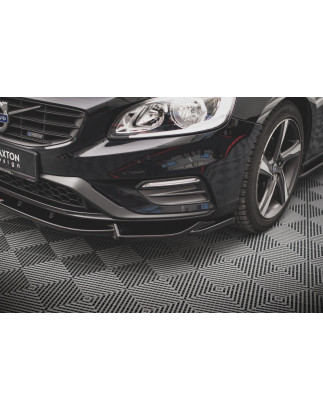 SPLITTER ANTERIORE V.1 Volvo S60 R-Design Mk2 Facelift (Cod. M-VO-S60-2F-RDESIGN-FD1G)