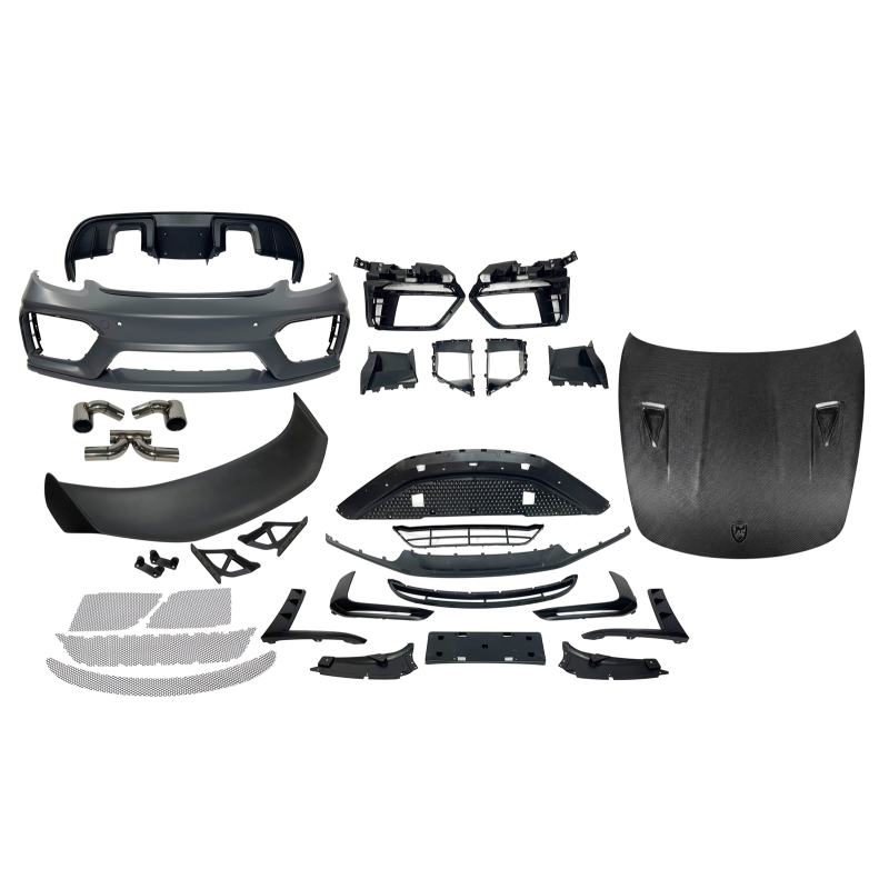 Kit Estetici Porsche Cayman 718 2016-2023 / 982 Boxter 2024+ Look GT4 (Cod. E-TCPO047SPPO24O077)
