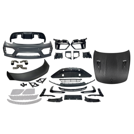 Kit Estetici Porsche Cayman 718 2016-2023 / 982 Boxter 2024+ Look GT4 (Cod. E-TCPO047SPPO24O077)