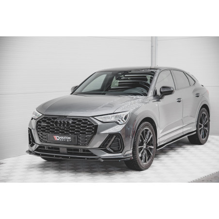 SPLITTER ANTERIORE V.2 Audi Q3 Sportback / SUV S-Line F3 (Cod. M-AU-Q3-2-SLINE-SB-FD2G)